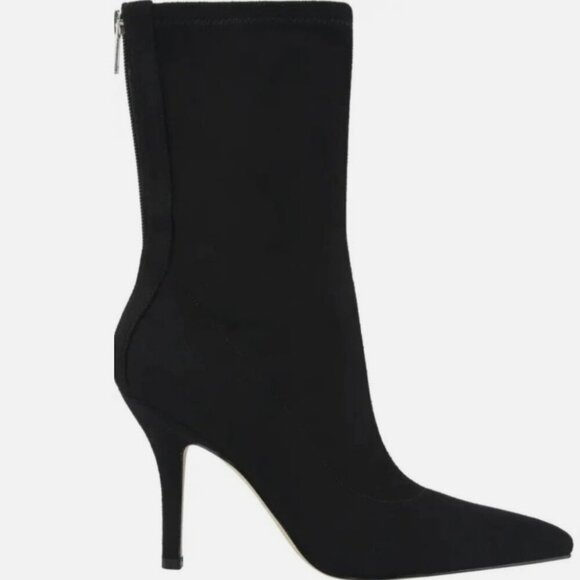 Marc Fisher Shoes - Marc Fisher Breezy Faux Suede Full Zip Pointed Stiletto Ankle Booties Size 9M